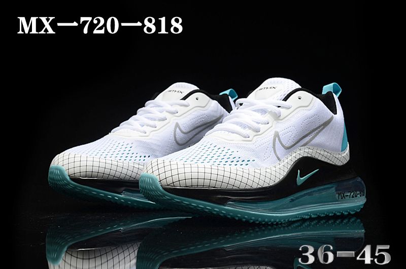 Women Nike Air Max 720-818 White Black Jade Shoes - Click Image to Close